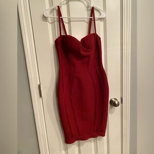 Elegant Red Bodycon Dress